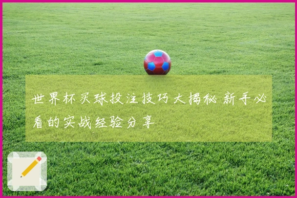 世界杯买球投注技巧大揭秘 新手必看的实战经验分享